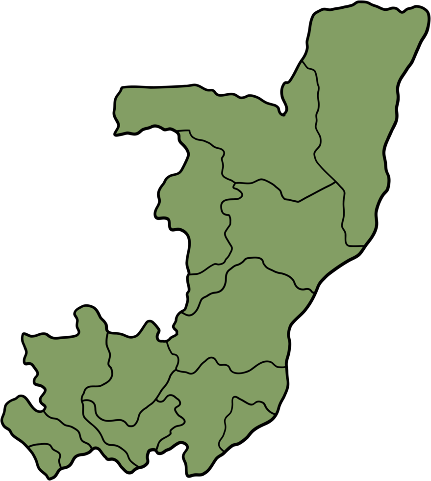 doodle freehand drawing of republic of the congo map. png