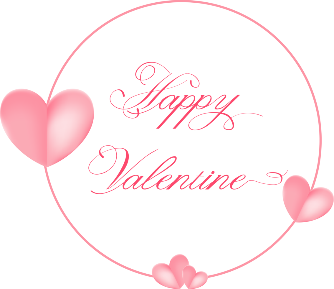 happy valentine background. heart and circle shape background png