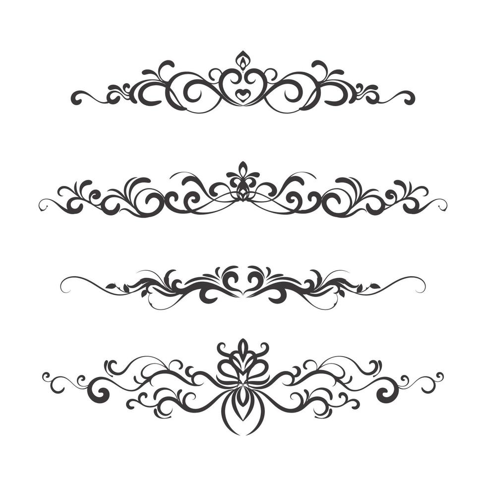 Line Border Ornament Set vector