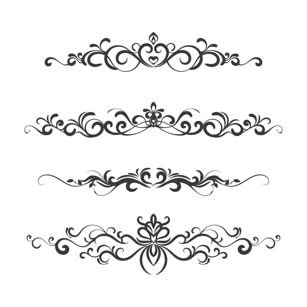 Line Border Ornament Set vector