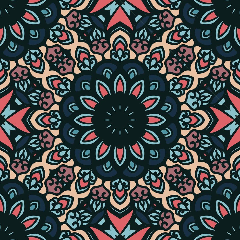 Retro Mandala Background Pattern vector