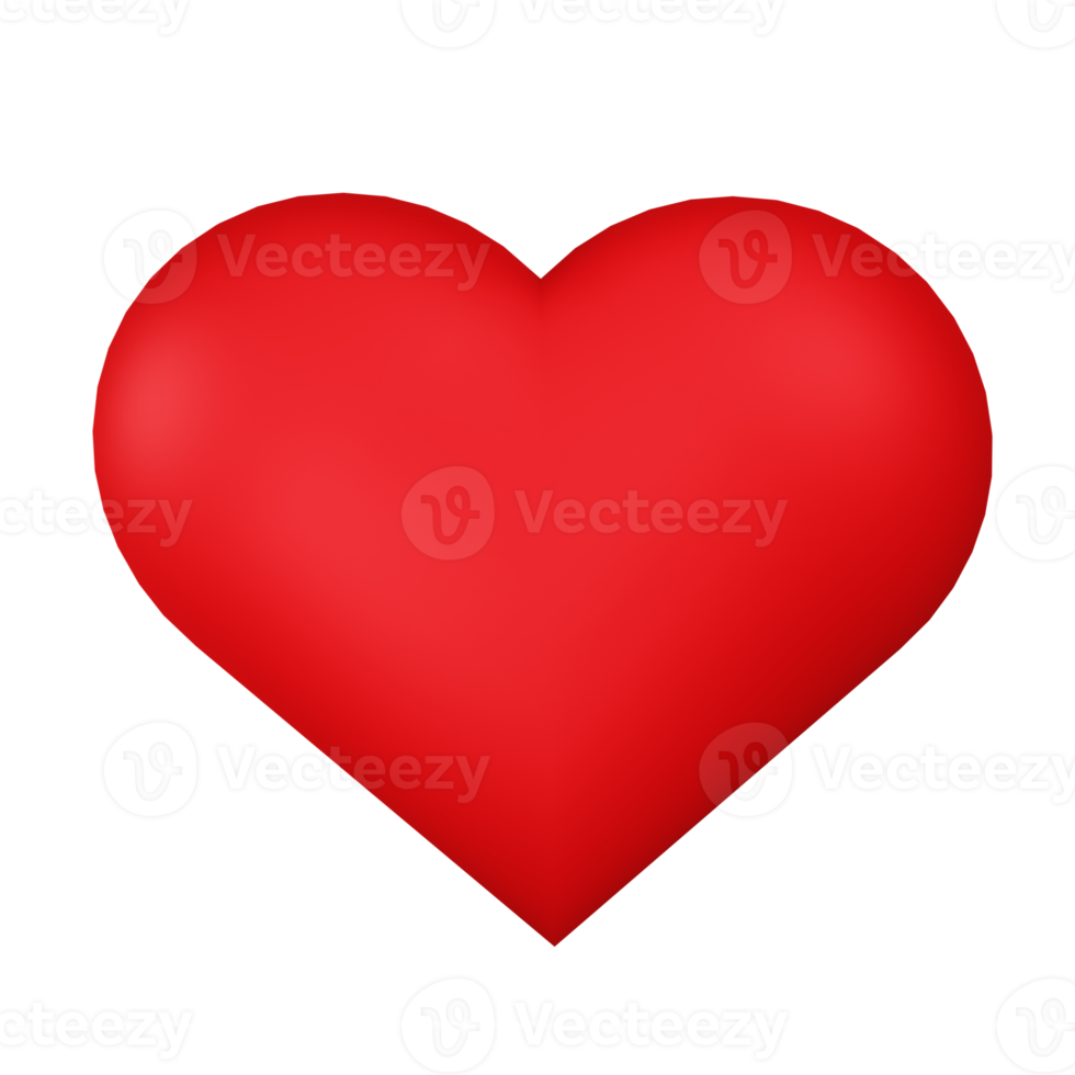 coeur amour emoji 3d png