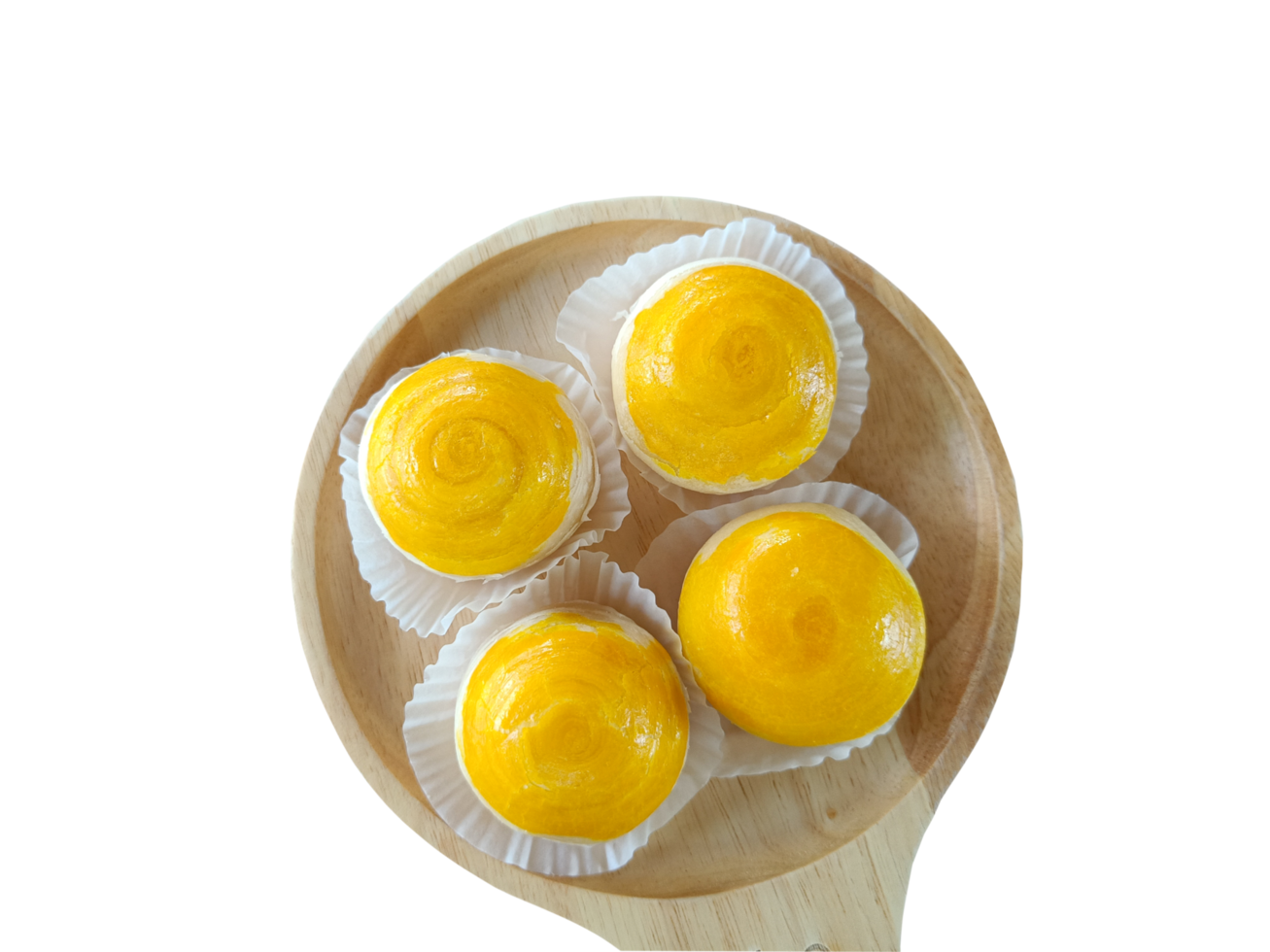 top visie maan koekjes voor Chinese taart gebakjes Aan houten bord png