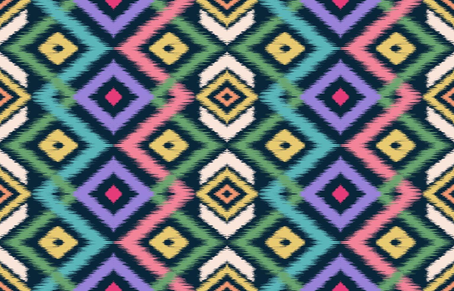 patrón étnico sin fisuras. Fondo de bordado tradicional indio africano tribal geométrico vectorial. moda bohemia. ikat tela alfombra batik ornamento cheurón textil decoración papel pintado estilo boho vector