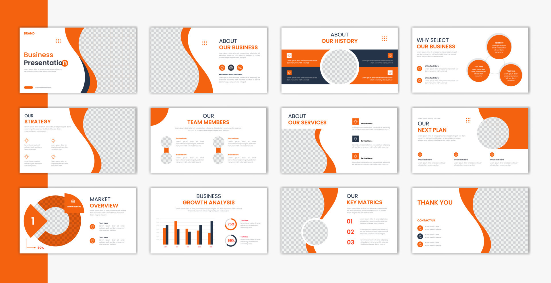 Corporate template presentation design and page layout design business