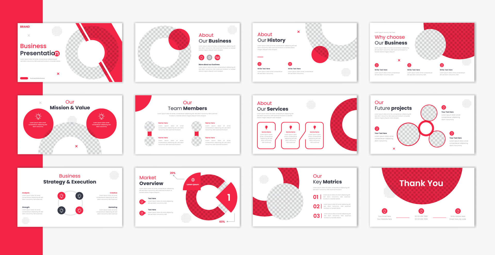Corporate template presentation design and page layout design, business