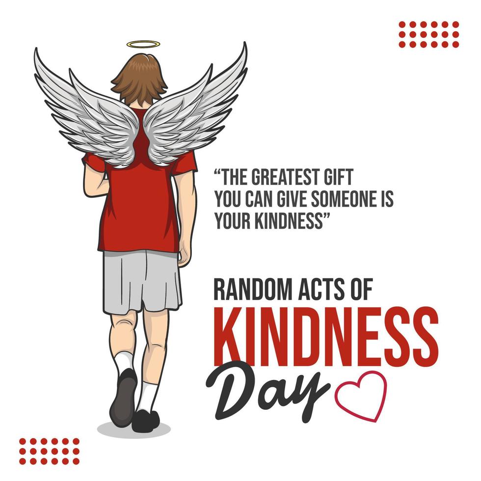 Motivational poster design. Random Acts Kindness Day vector