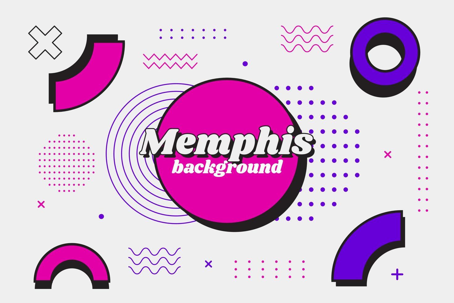 geometric memphis background vector