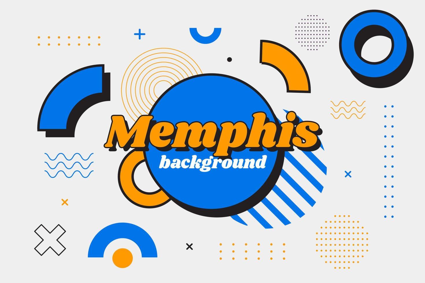 geometric memphis background vector