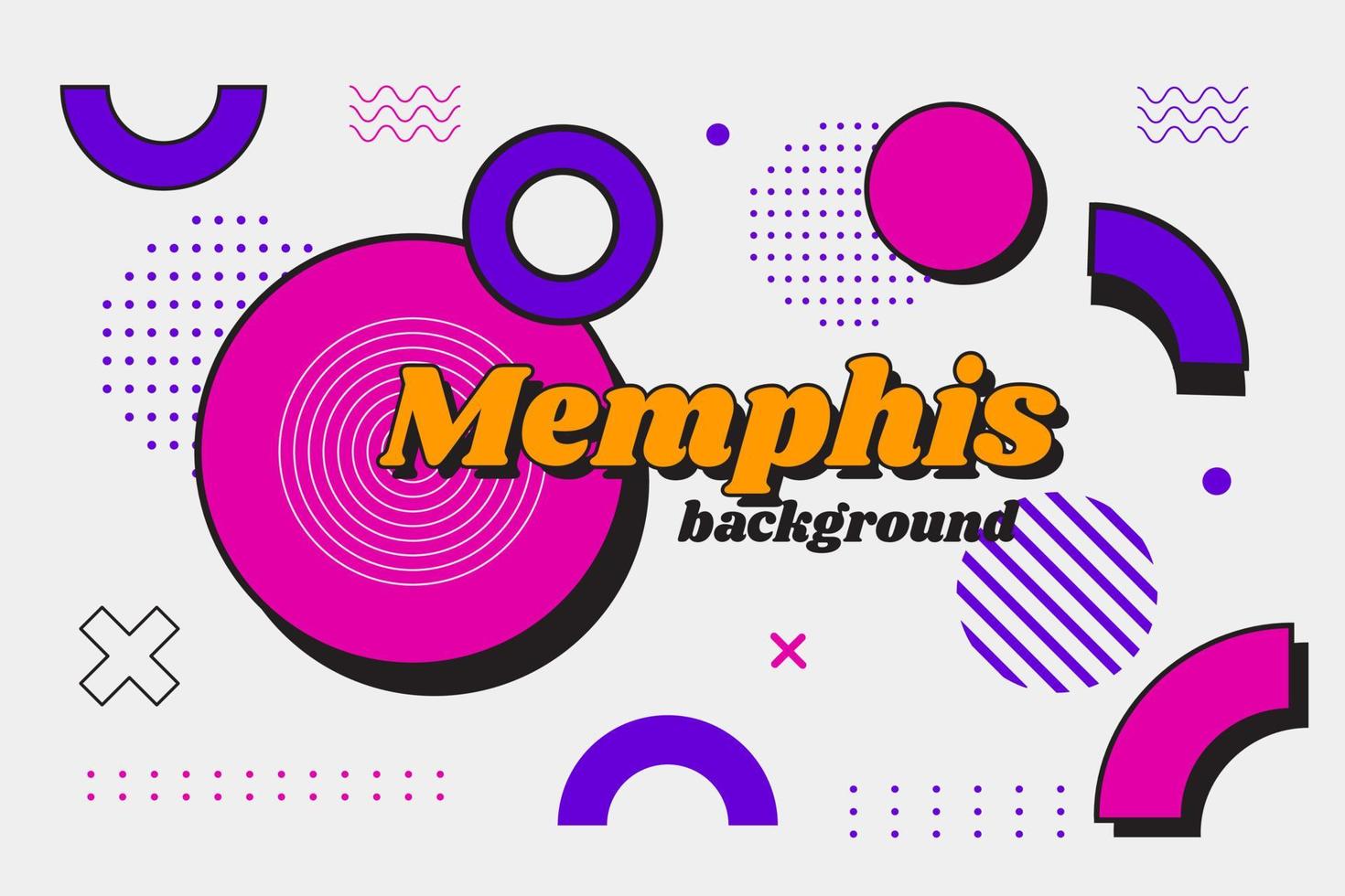 geometric memphis background vector