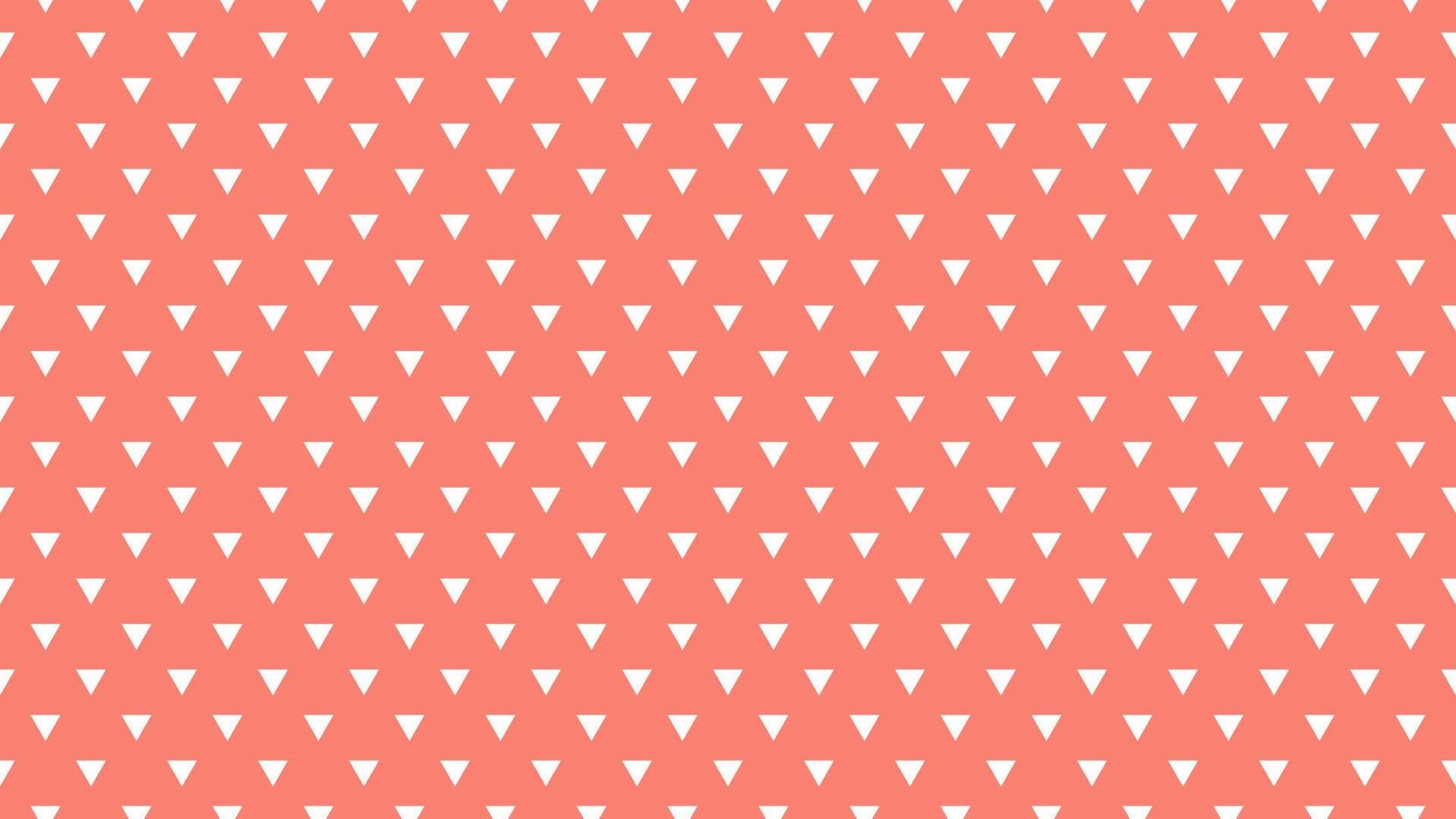 triángulos de color blanco sobre fondo rojo salmón vector