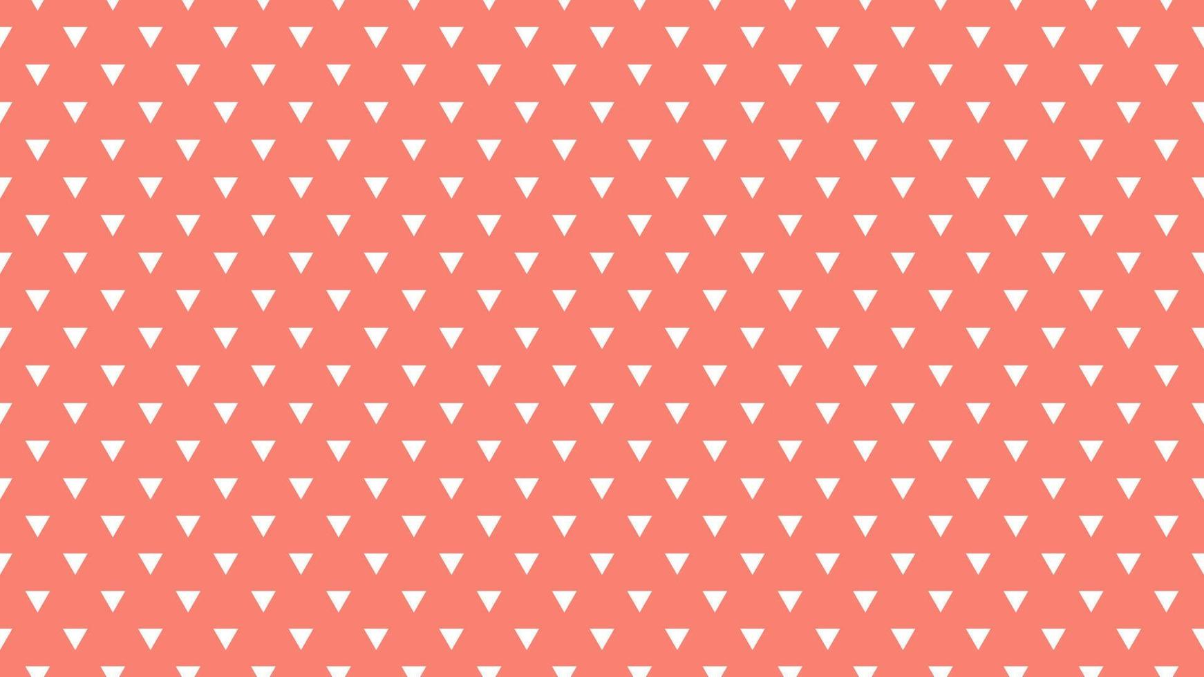 white color triangles over salmon red background vector