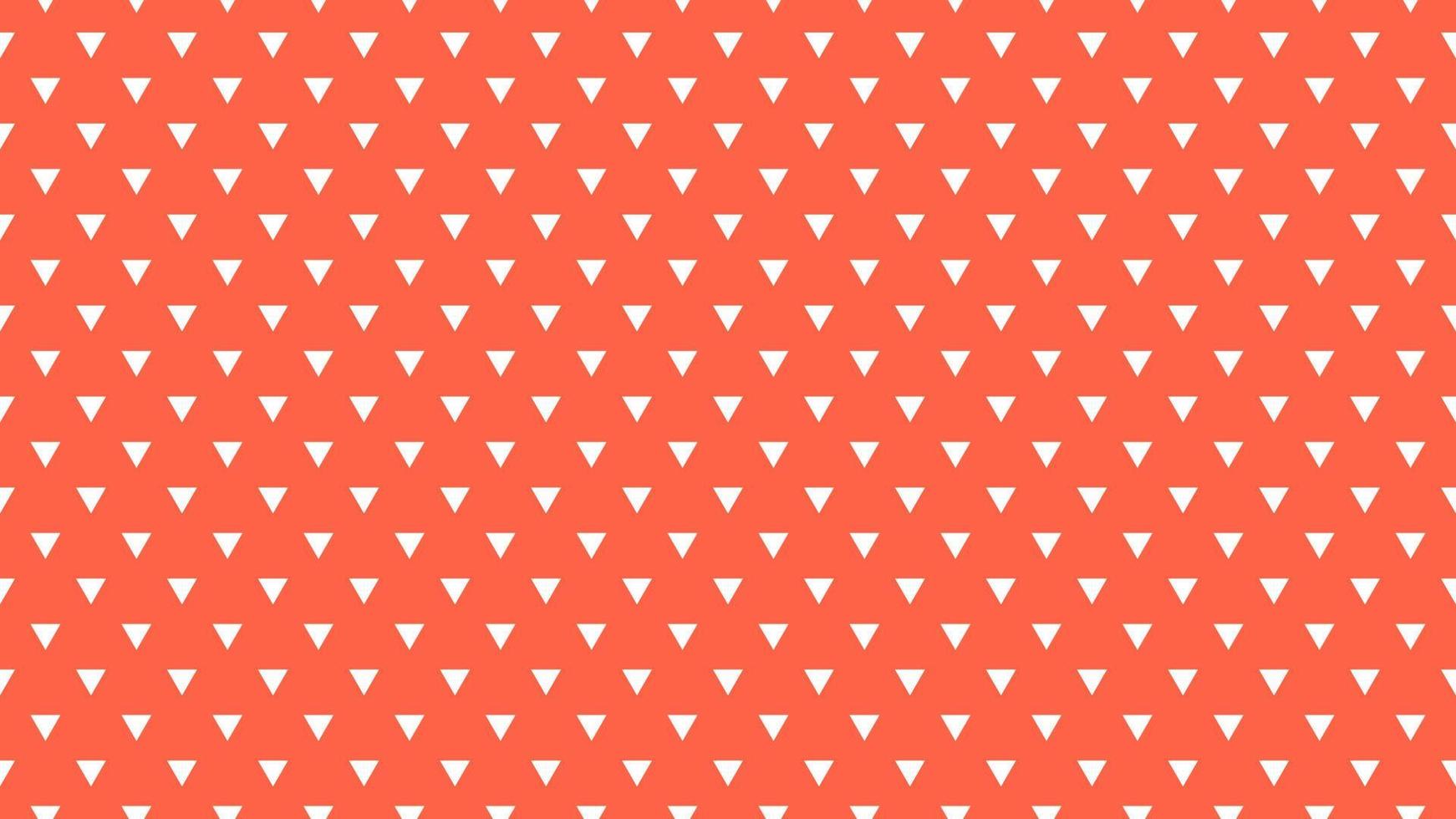 white color triangles over tomato orange background vector