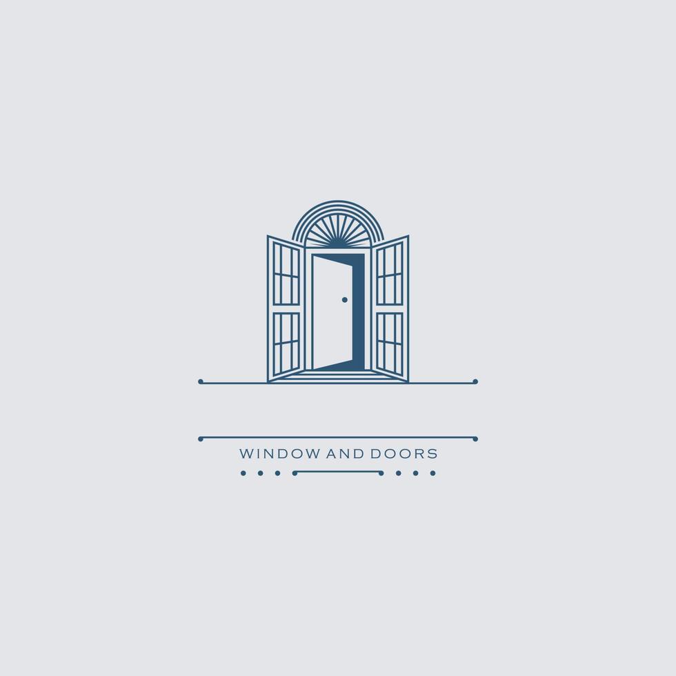 windows logo vector, double door vector abstract, icon of door