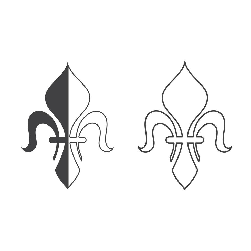 Fleur de lis vector icon design