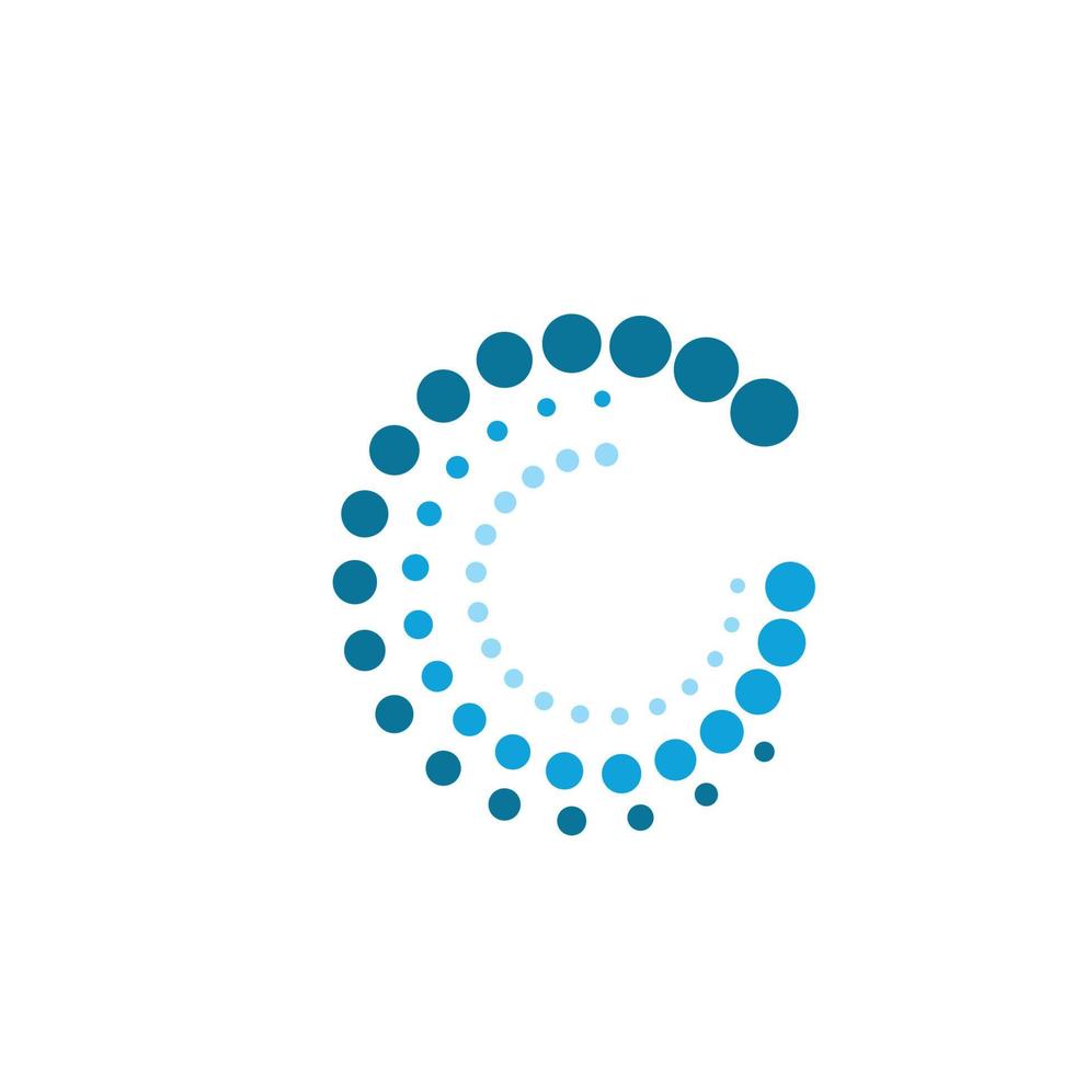 halftone circle dots vector