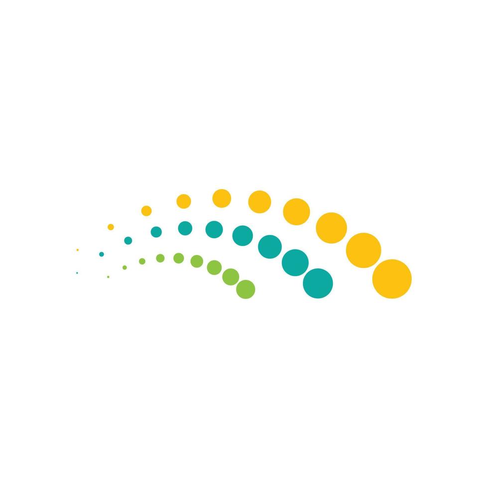 halftone spine circle dots vector