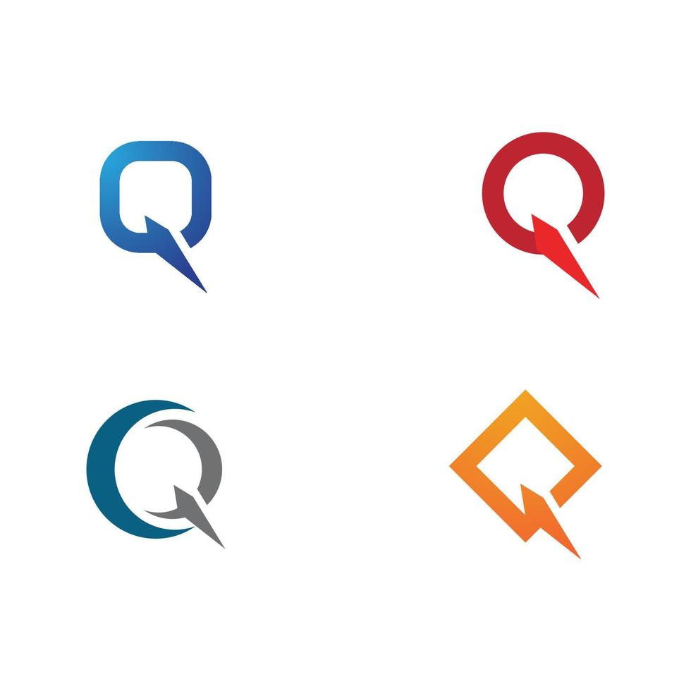 Q Letter icon vector