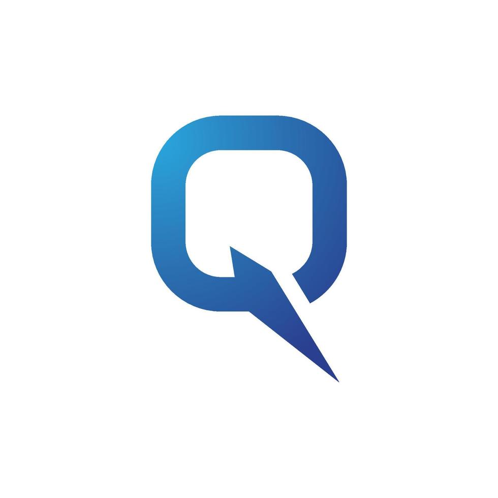 Q Letter icon vector