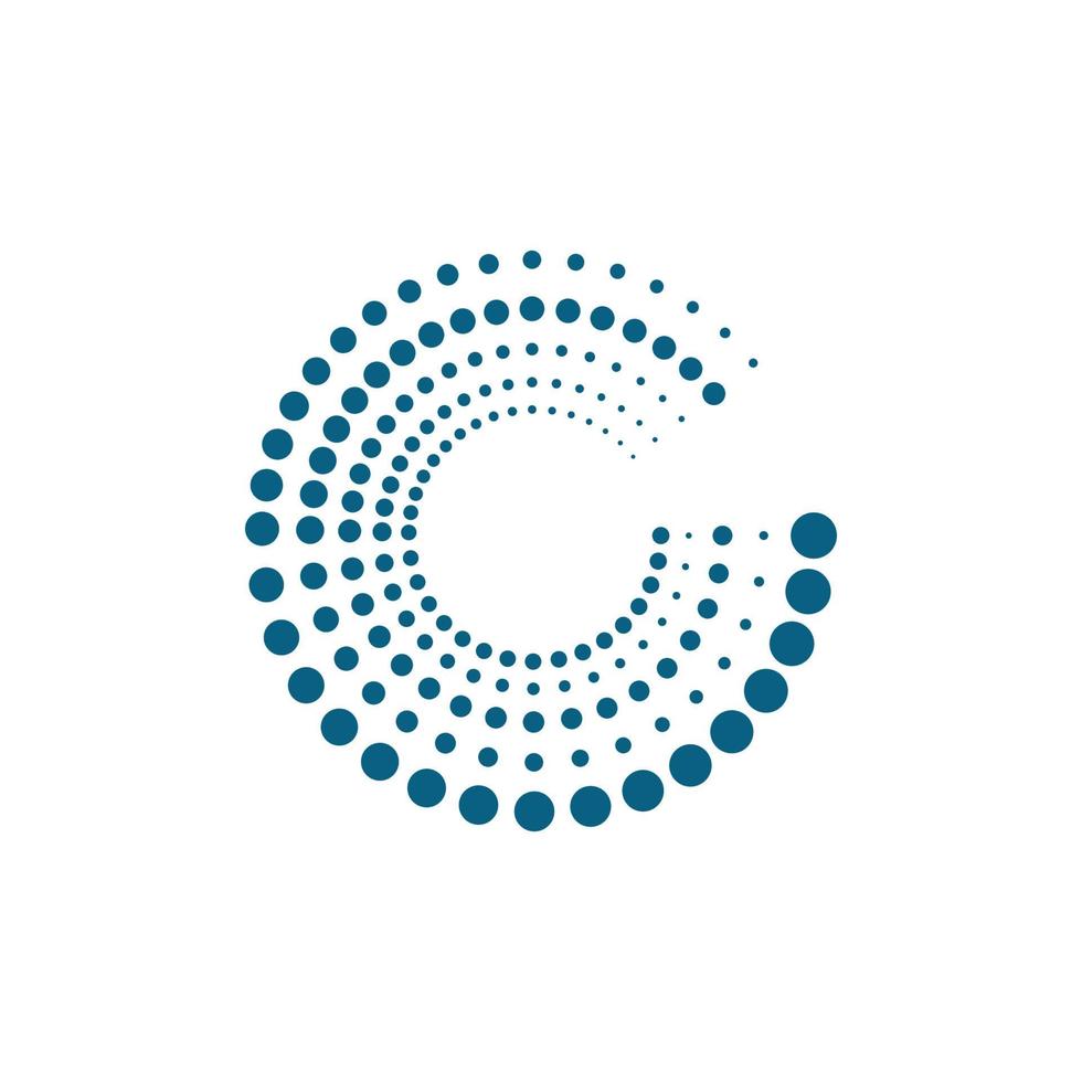 halftone circle dots vector