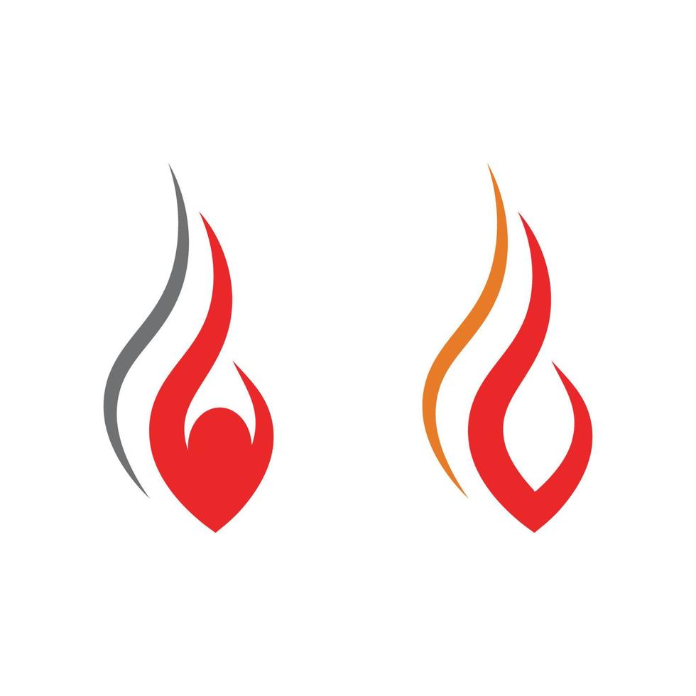 icono de llama diseño vectorial de fuego vector