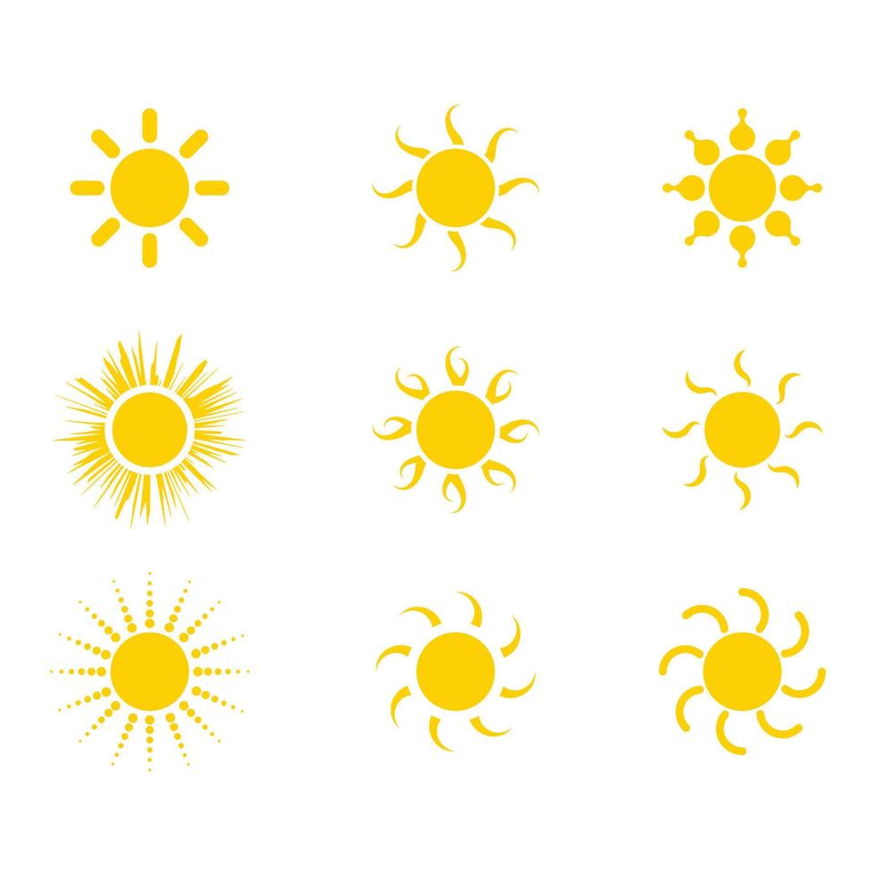 icono de ilustración de vector de sol