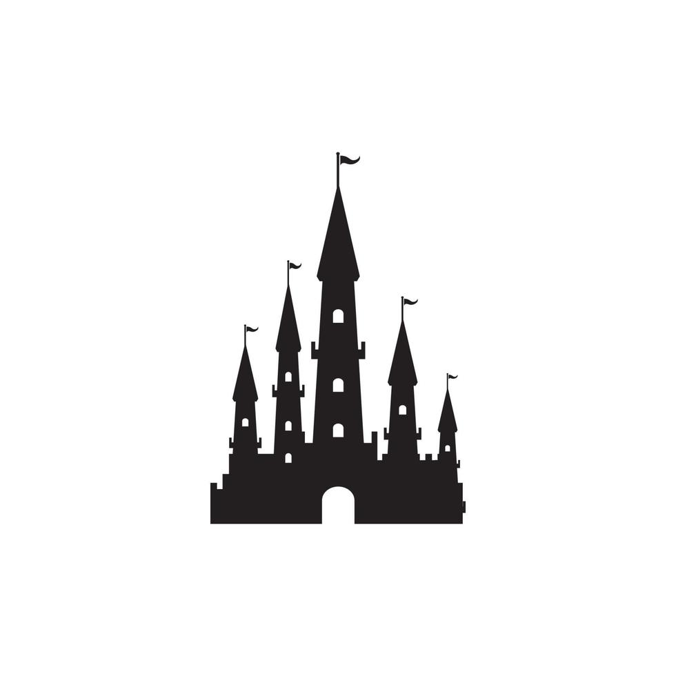 icono de ilustración de vector de castillo