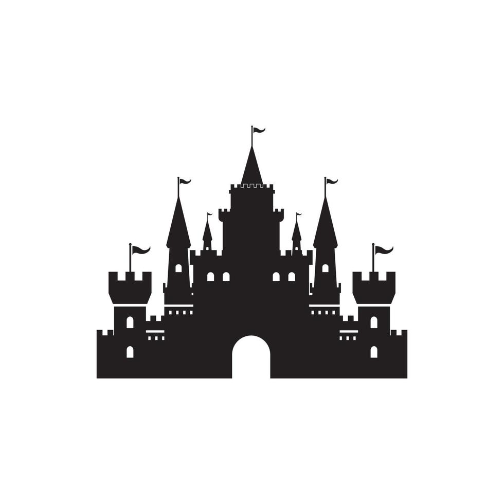 icono de ilustración de vector de castillo