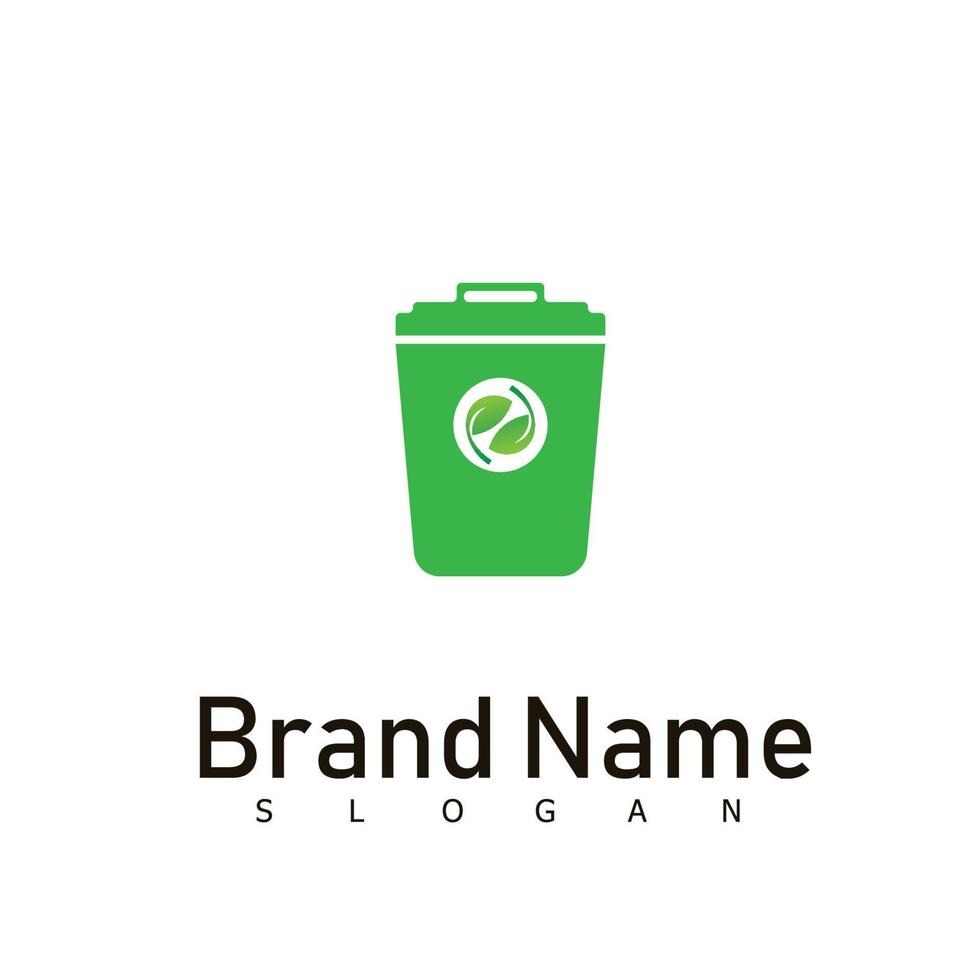 Recycling bins junk logo design symbol vector
