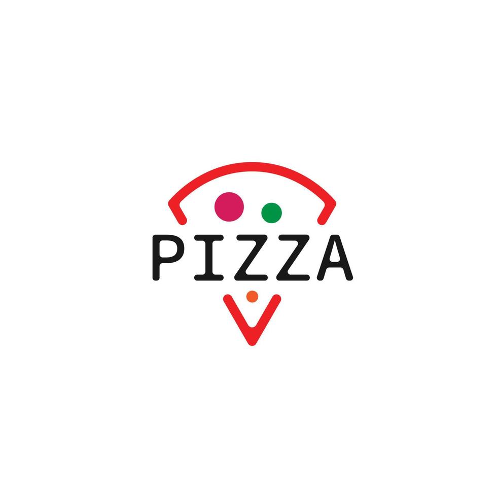 pizza food italian logo design symbol vector