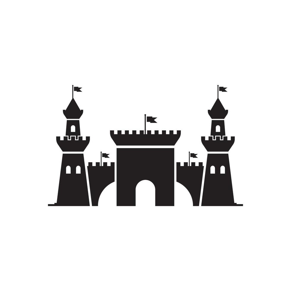 icono de ilustración de vector de castillo