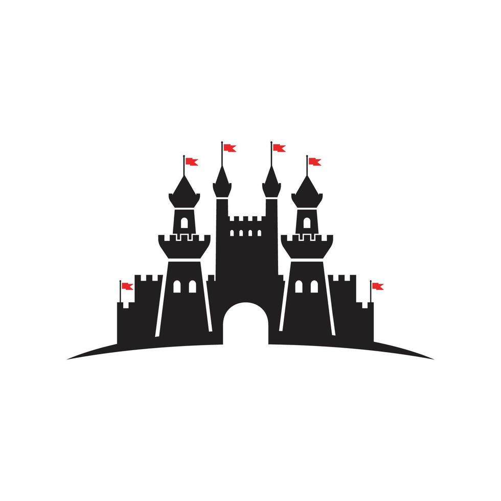 icono de ilustración de vector de castillo