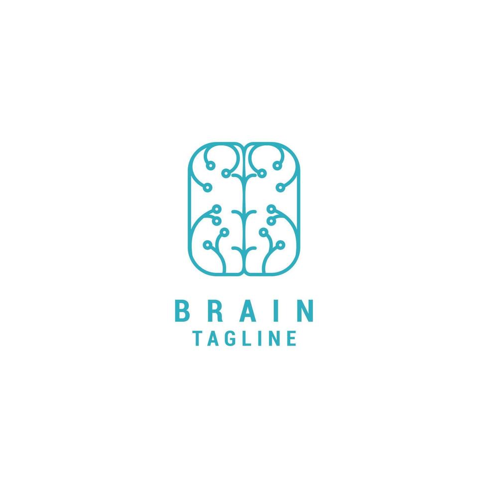 vector de icono de diseño de logotipo de cerebro