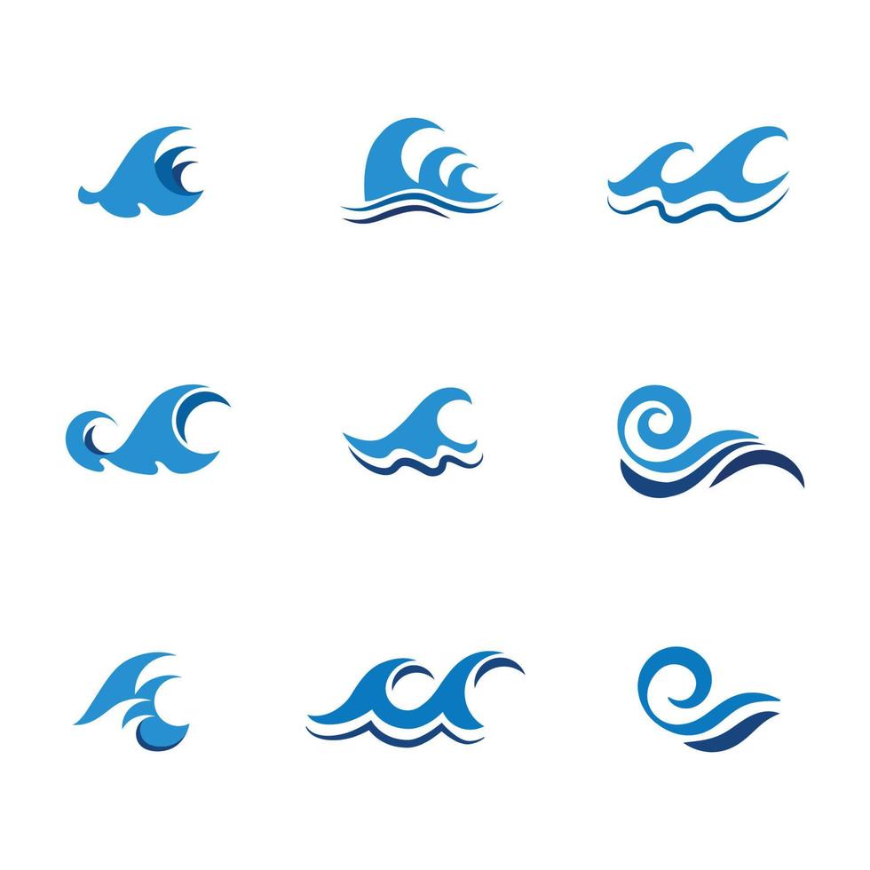 Water wave icon vector