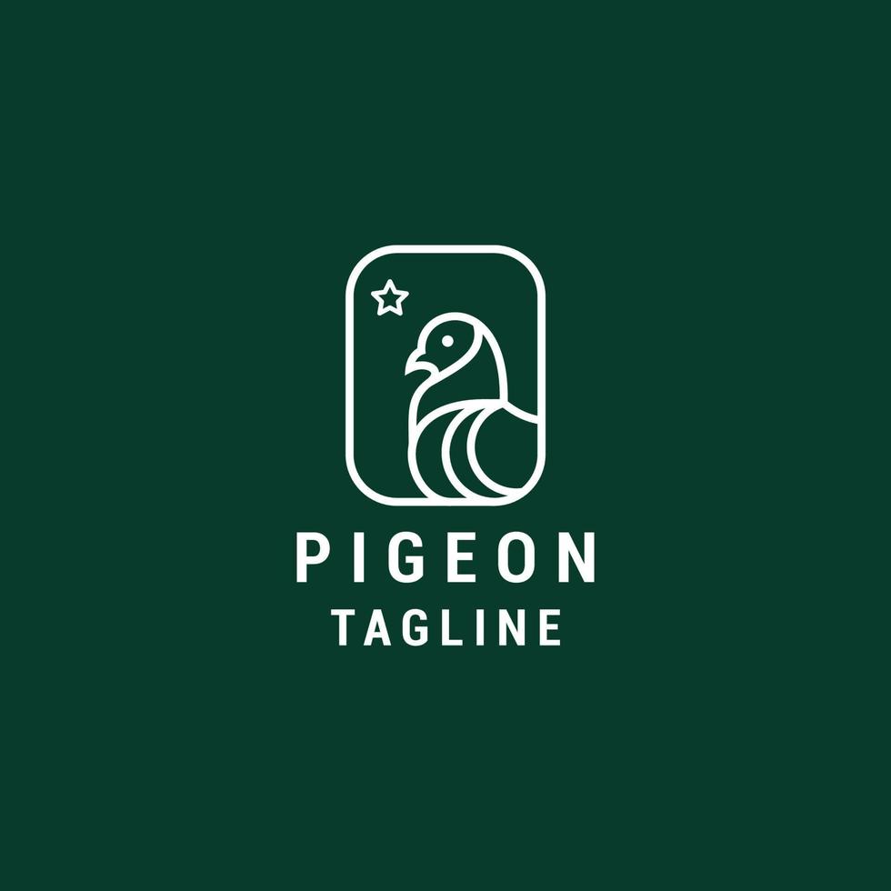 Pigeon logo design icon vector