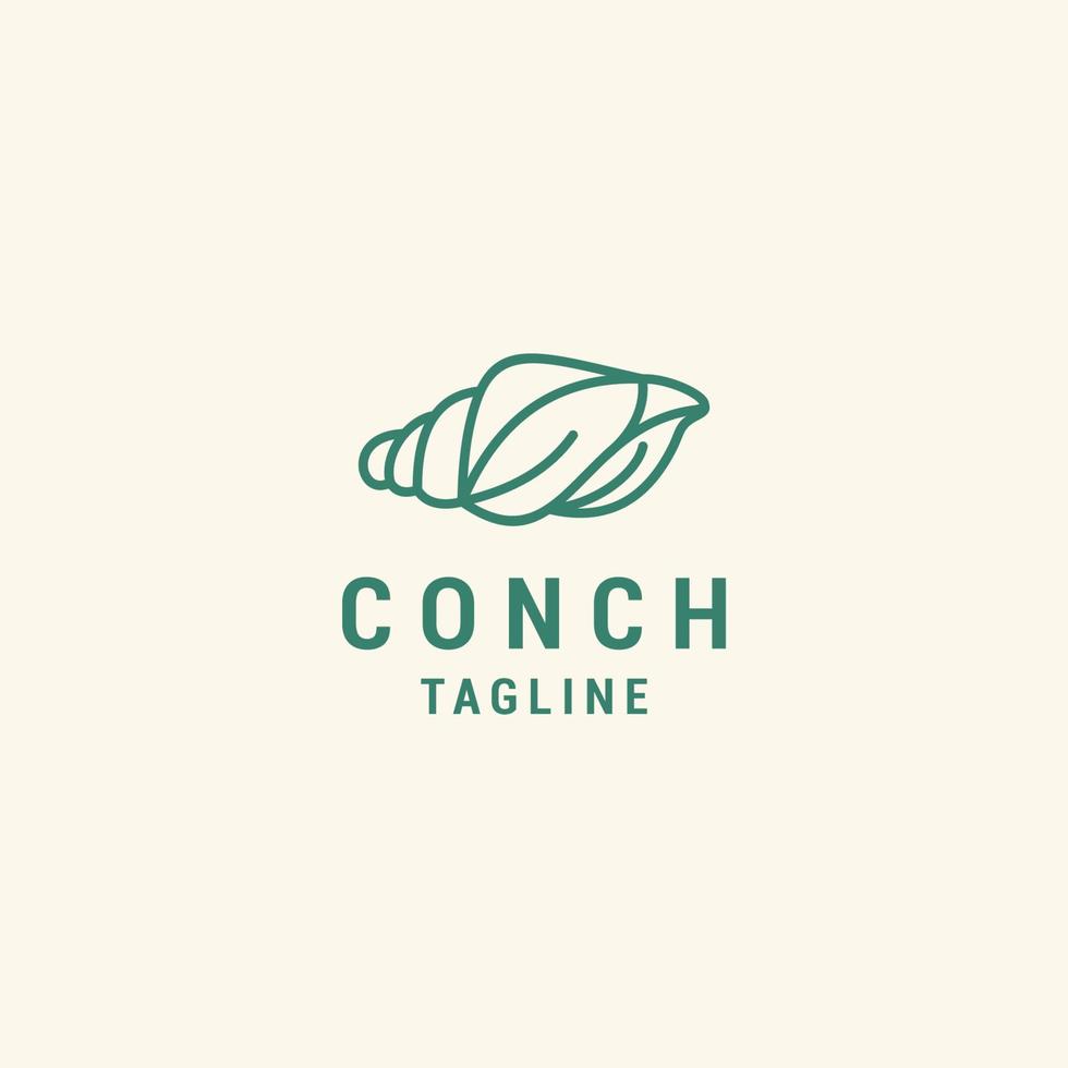 Conch logo design icon vector