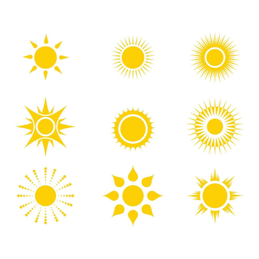 icono de ilustración de vector de sol