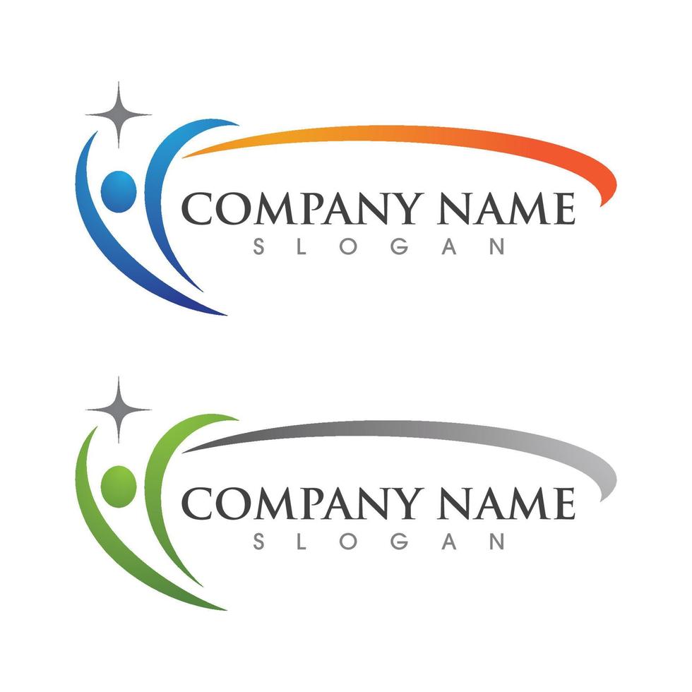 Human character logo sign vector