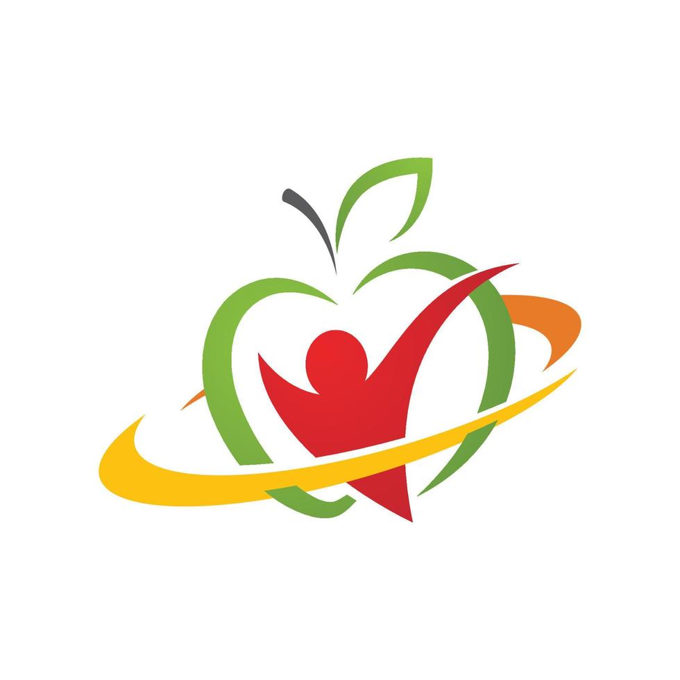 healthy apple vector design icon