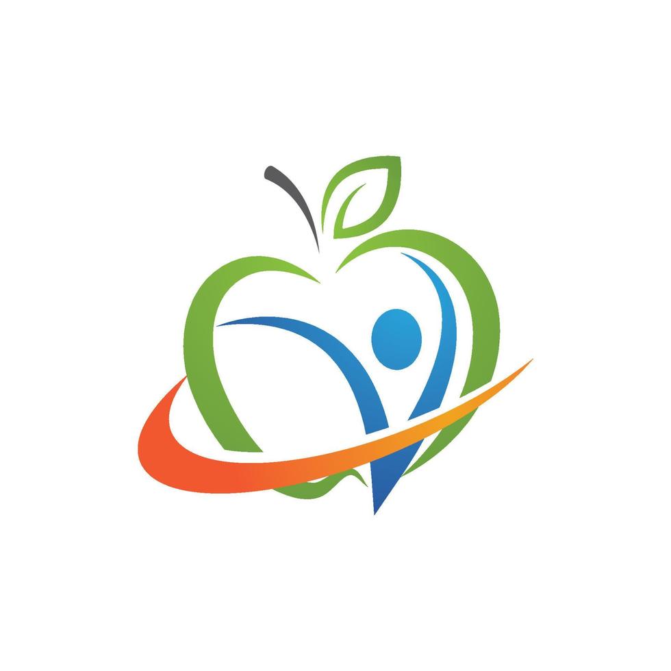 healthy apple vector design icon