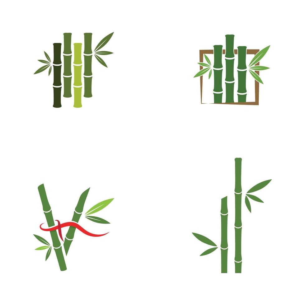Bamboo vector icon illustration