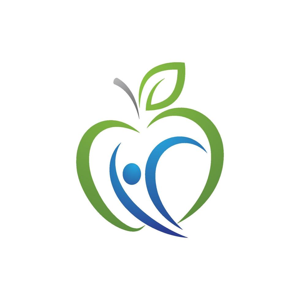 healthy apple vector design icon