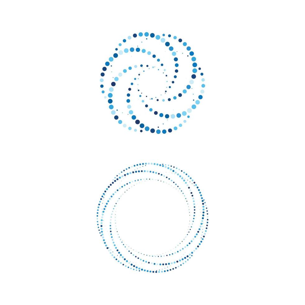 halftone circle dots vector