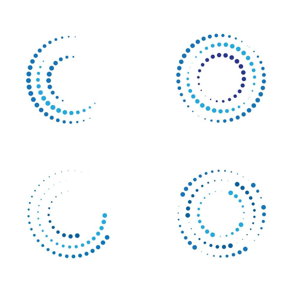 vector de puntos de círculo de semitono