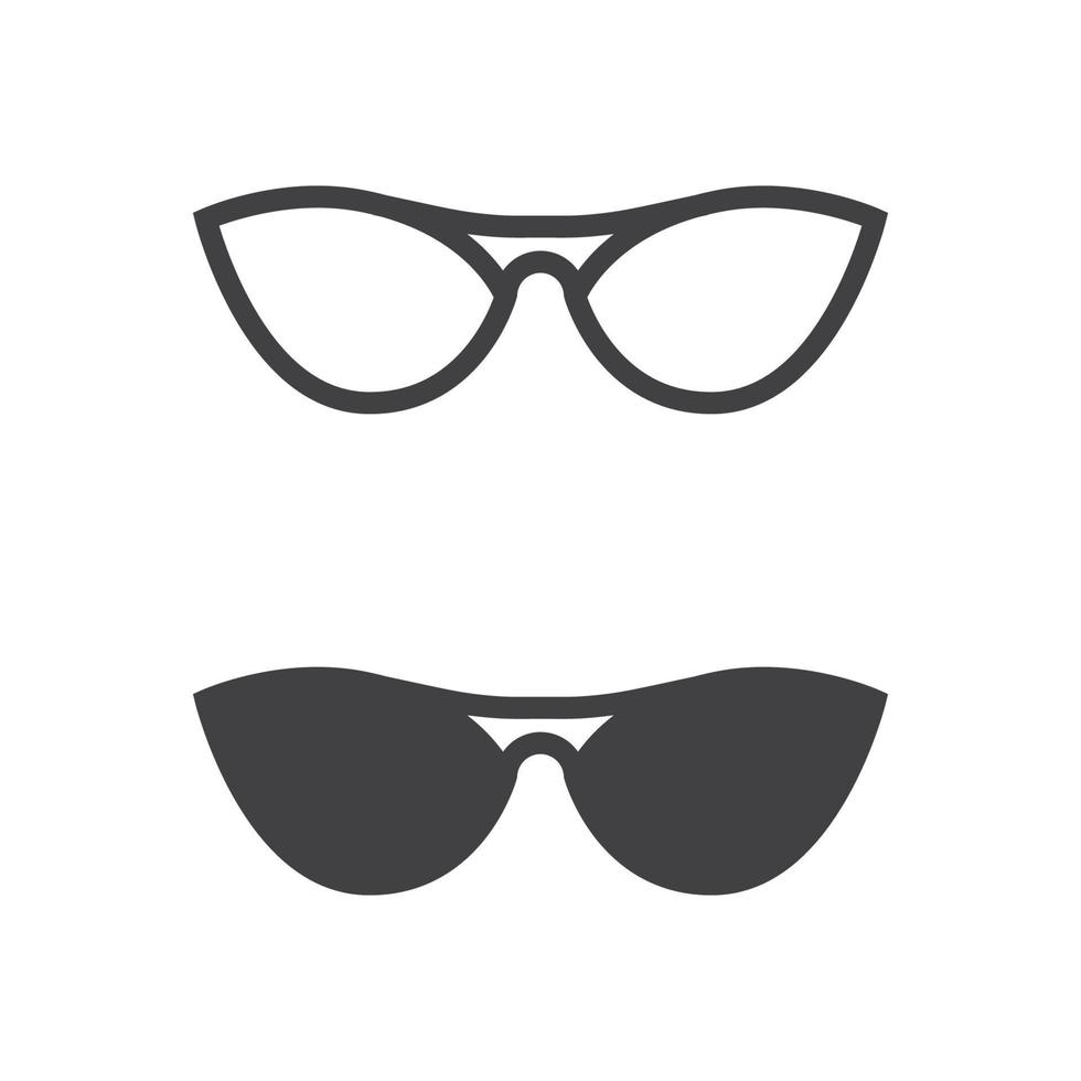 gafas símbolo vector icono diseño