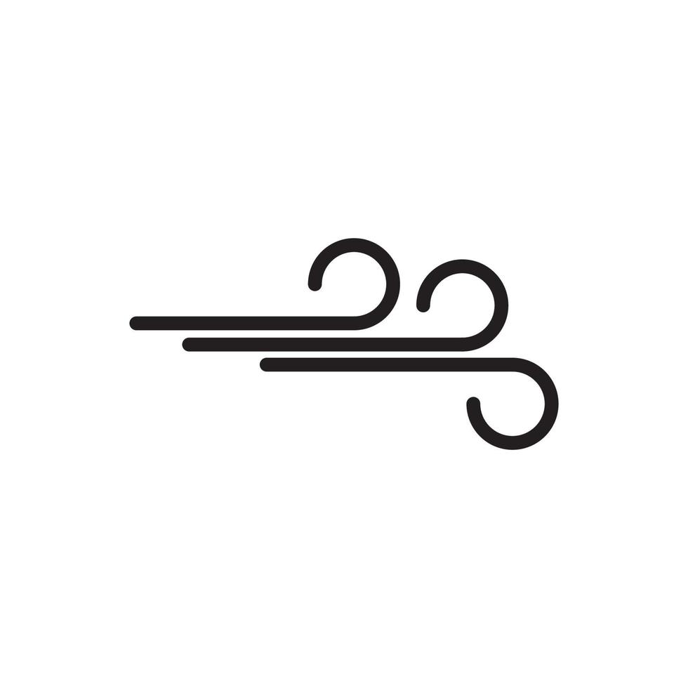 Wind vector icon design template