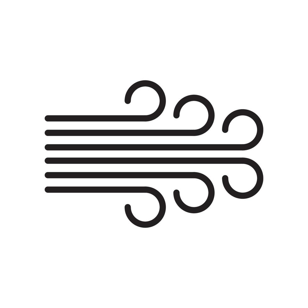 Wind vector icon design template