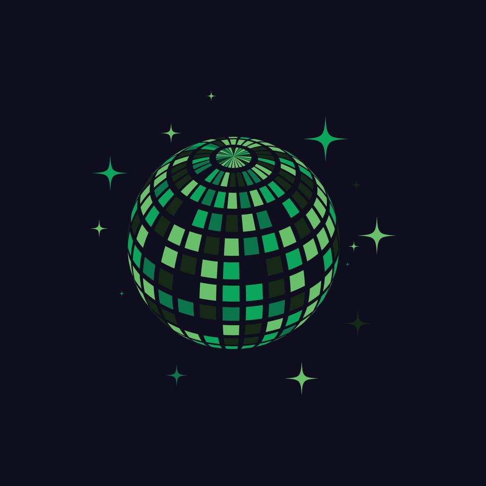 ilustración de icono de vector de bola de discoteca