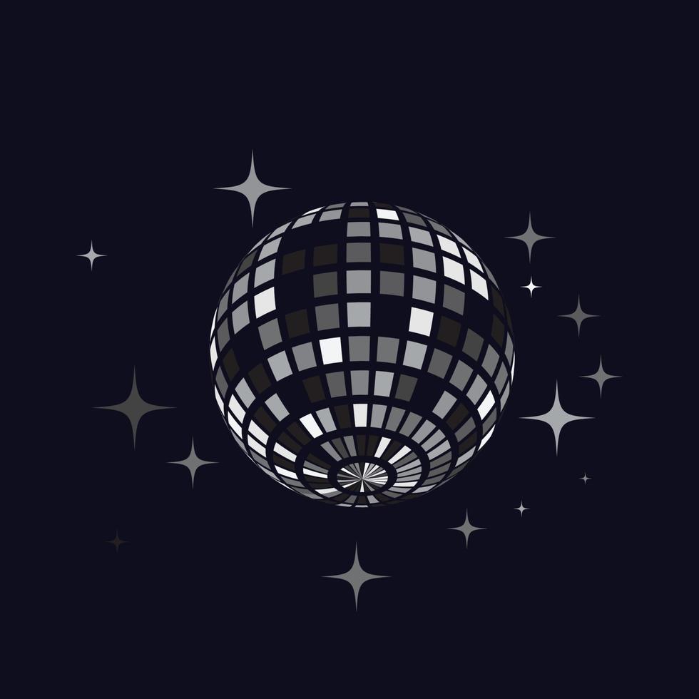 ilustración de icono de vector de bola de discoteca