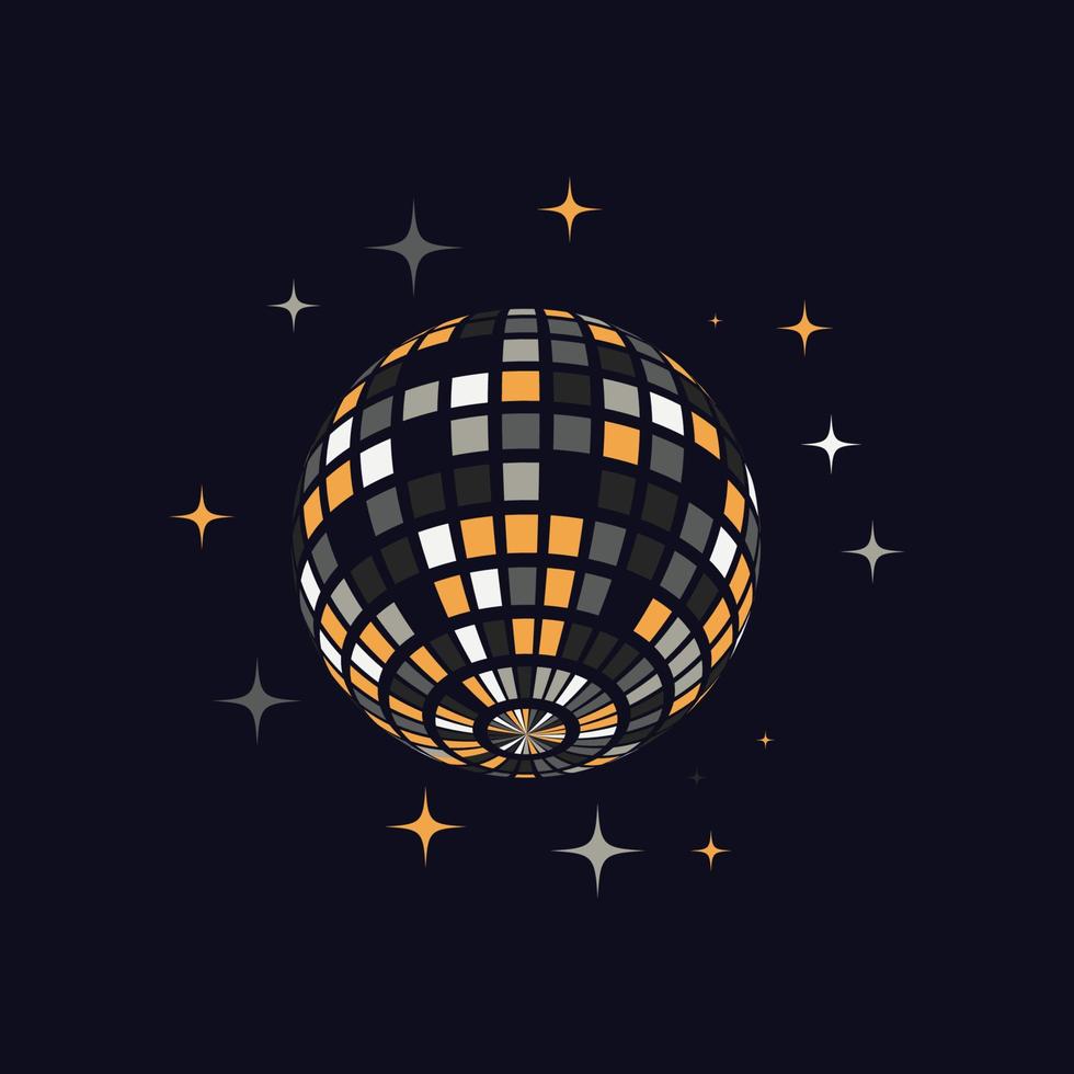 ilustración de icono de vector de bola de discoteca